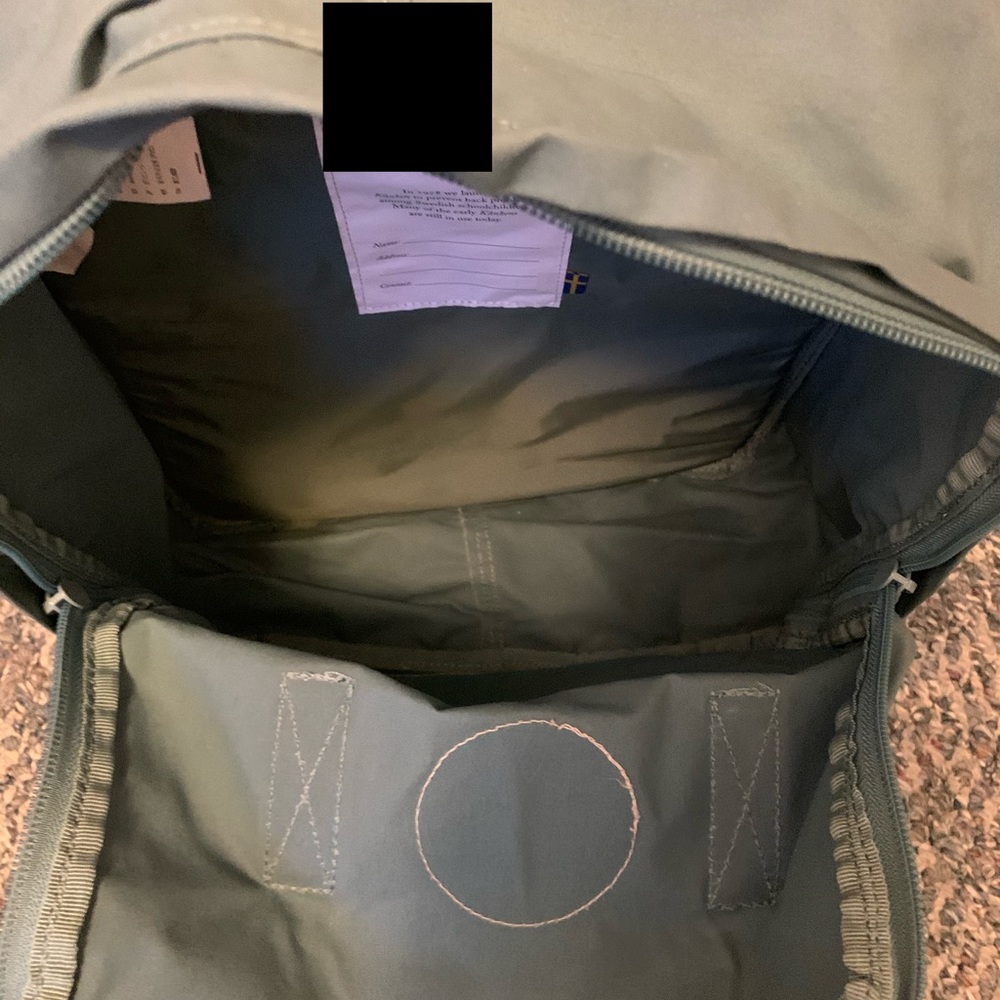 Fjallraven Kanken Mini Backpack in Forest Green with Red Logo - Picture 5 of 5